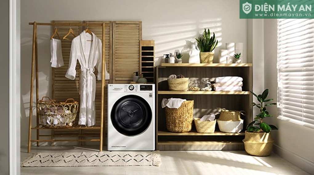 Máy sấy bơm nhiệt LG 9 Kg RB09NHP5W